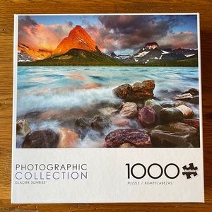 Buffalo Games 1,000 piece puzzle Photographic Collection Glacier Sunrise